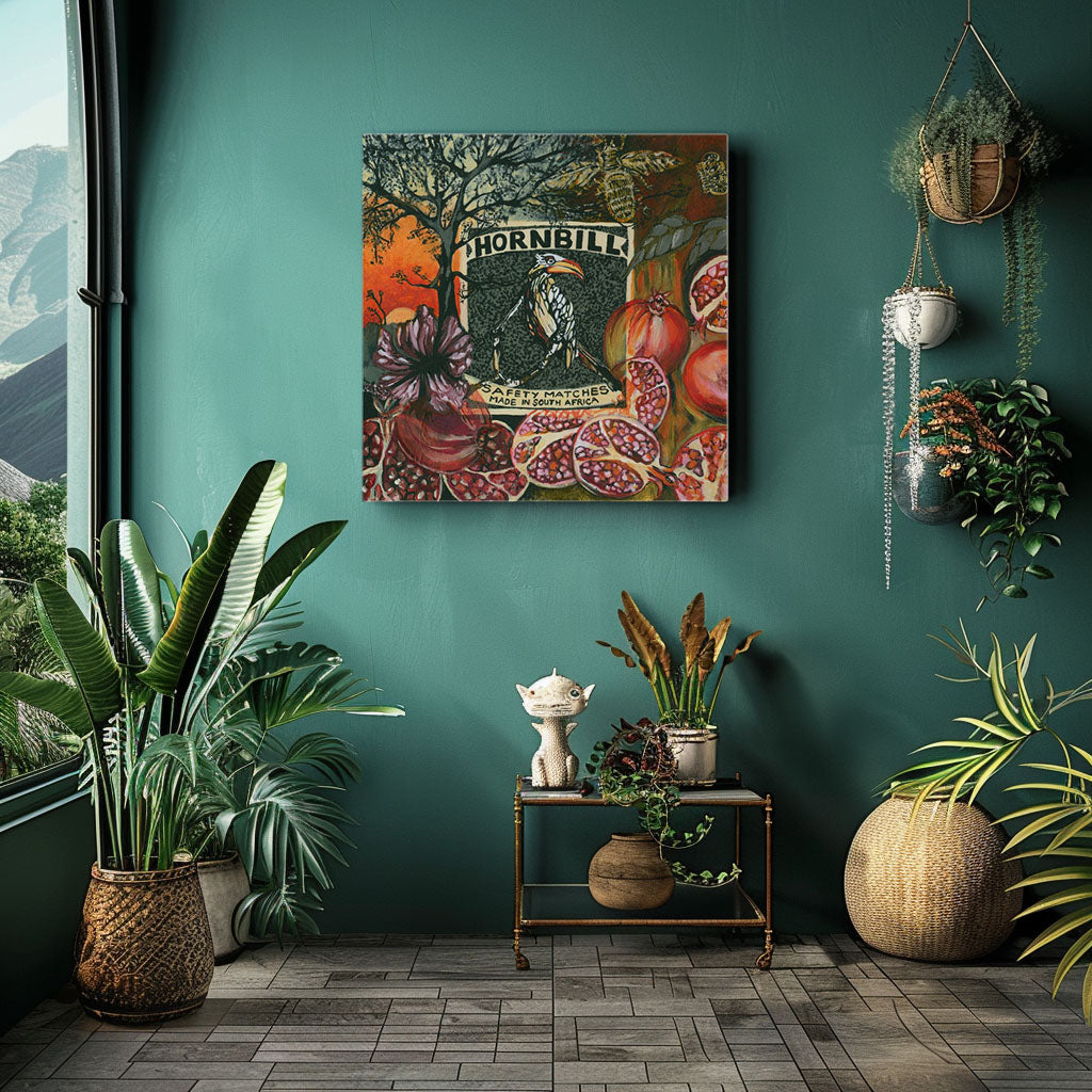 Safety Matches Hornbill - Canvas Print